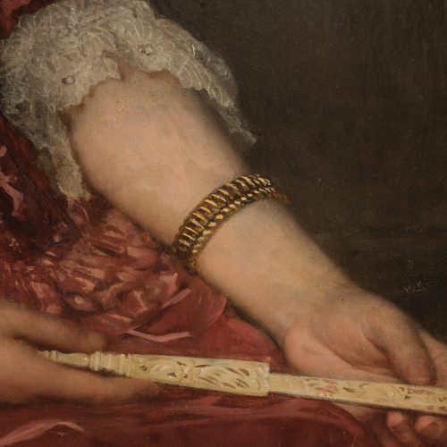 Henricus Johanne Sinkel Gemälde "Dame mit Fächer"