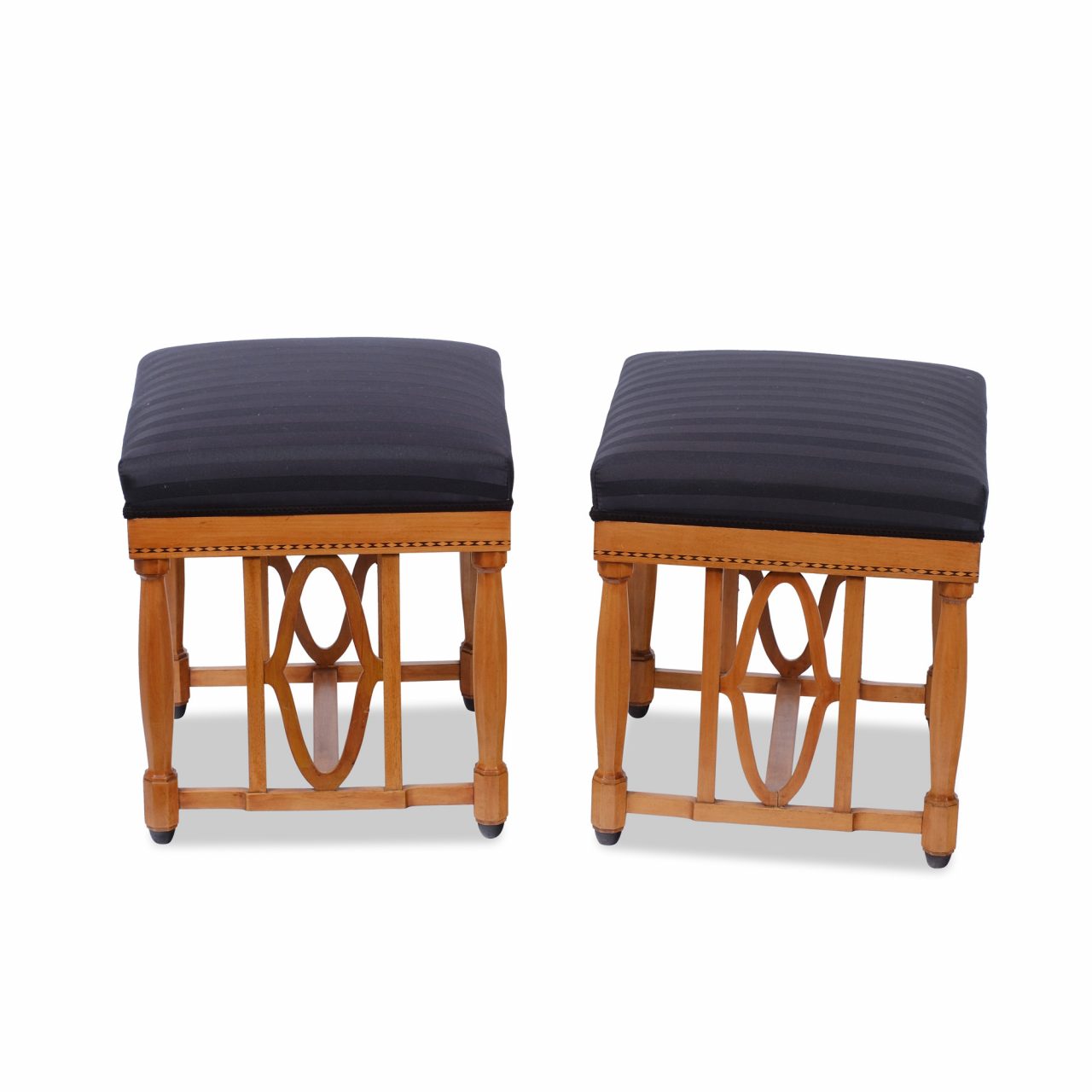 Paar Sitzhocker um 1860