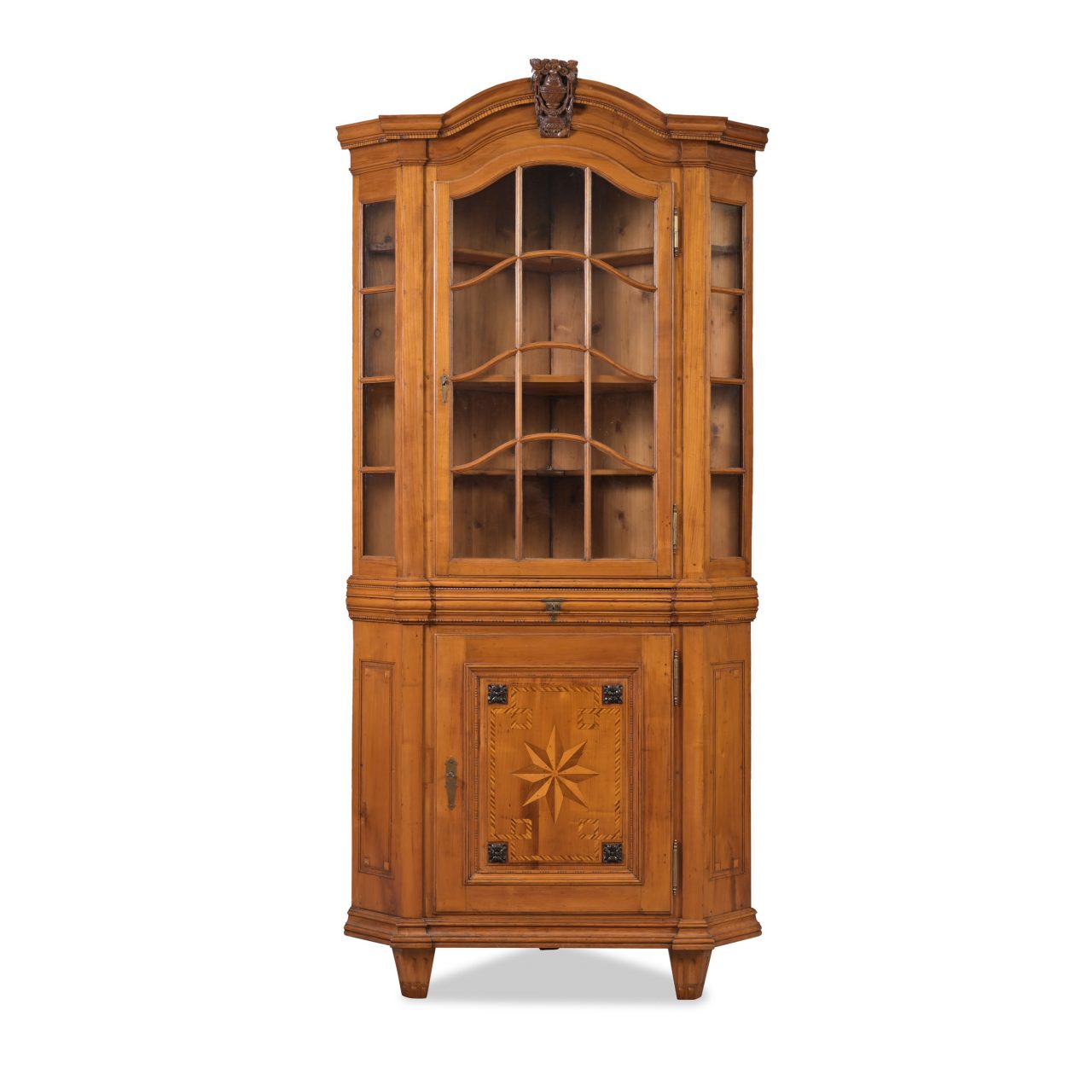 Eckschrank / Vitrinenschrank - Louis Seize um 1770 / 1780 