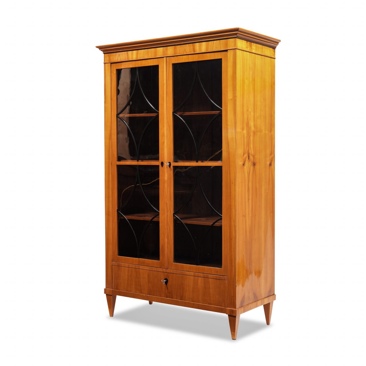Biedermeier Vitrinenschrank, Bücherschrank, Schrank